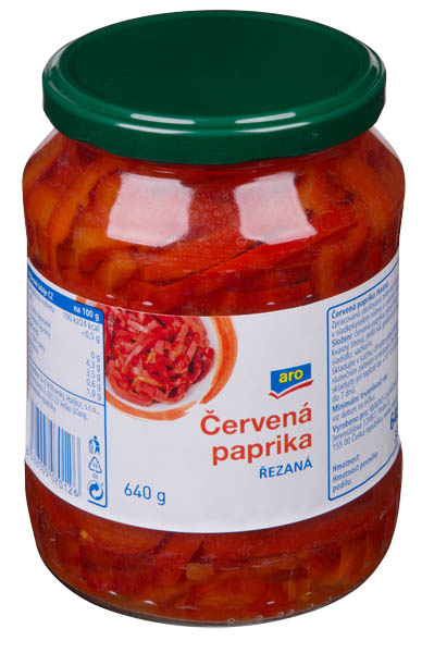 aro Paprika červená řezy 4 x 640 g