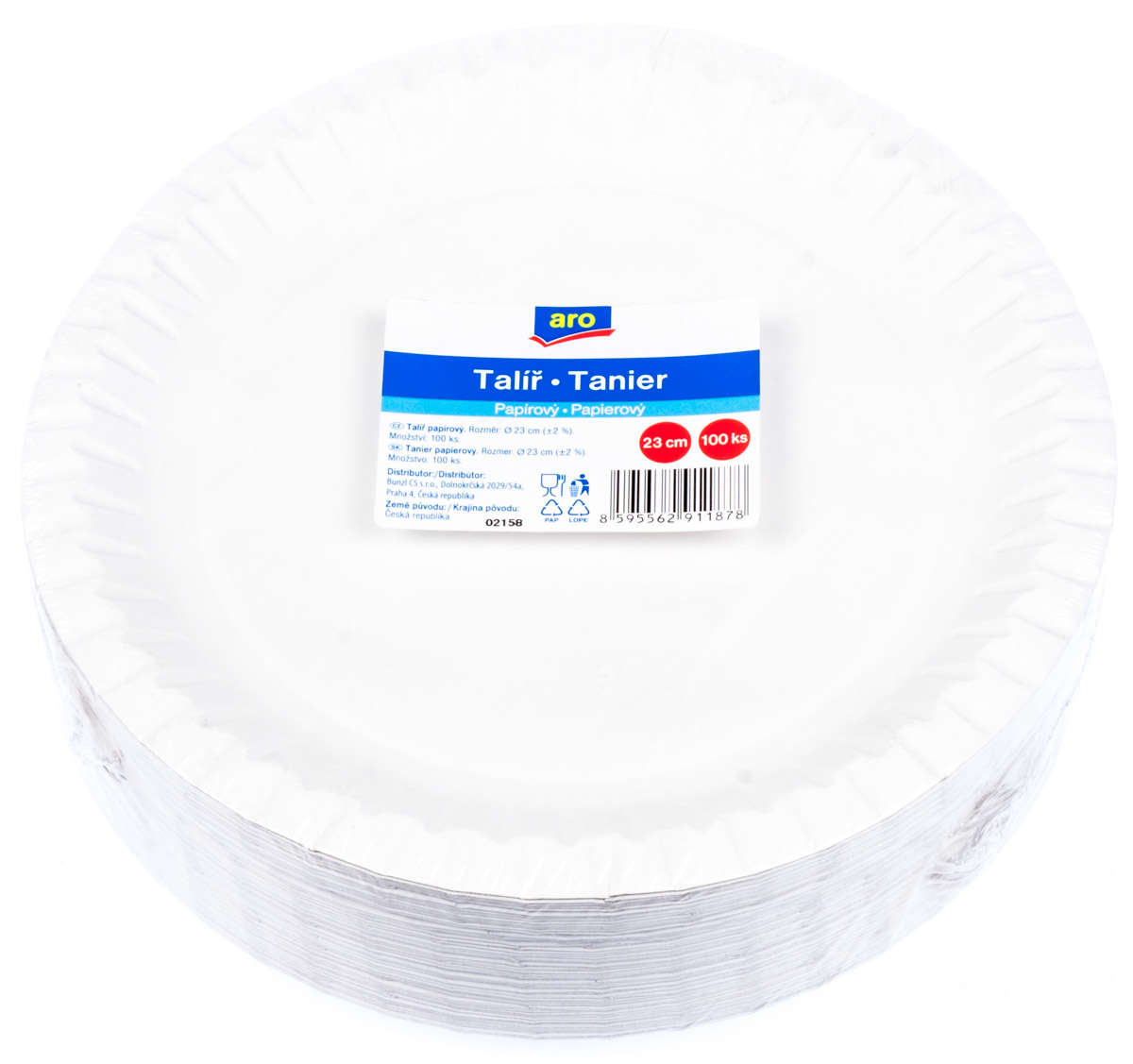 aro Talíř 23 cm papírový 100 ks