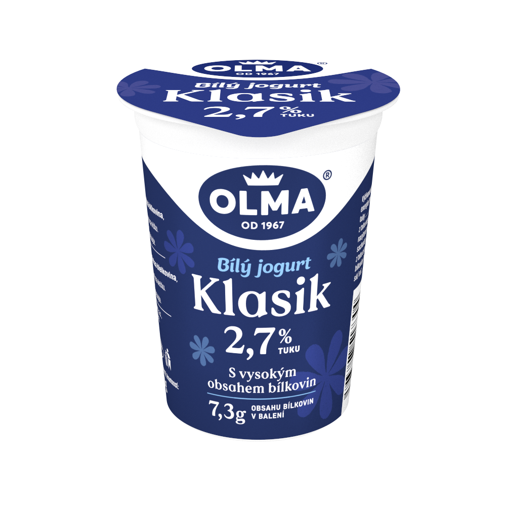 OLMA Klasik jogurt bílý 2,7 % tuku chlaz. 12 x 400 g