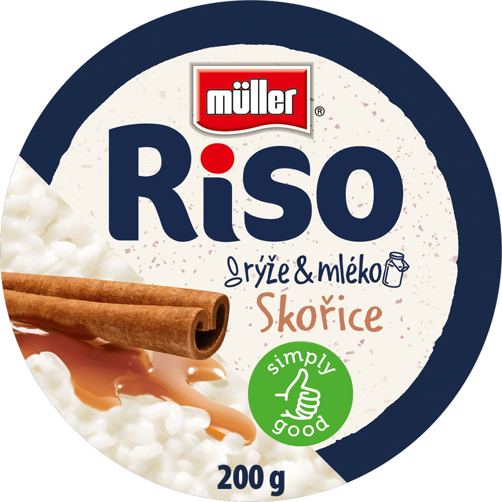 müller Riso Mléčná rýže mix V. (čokoláda skořice) chlaz. 12 x 200 g