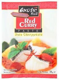 EXOTIC FOOD Červená kari pasta 50 g