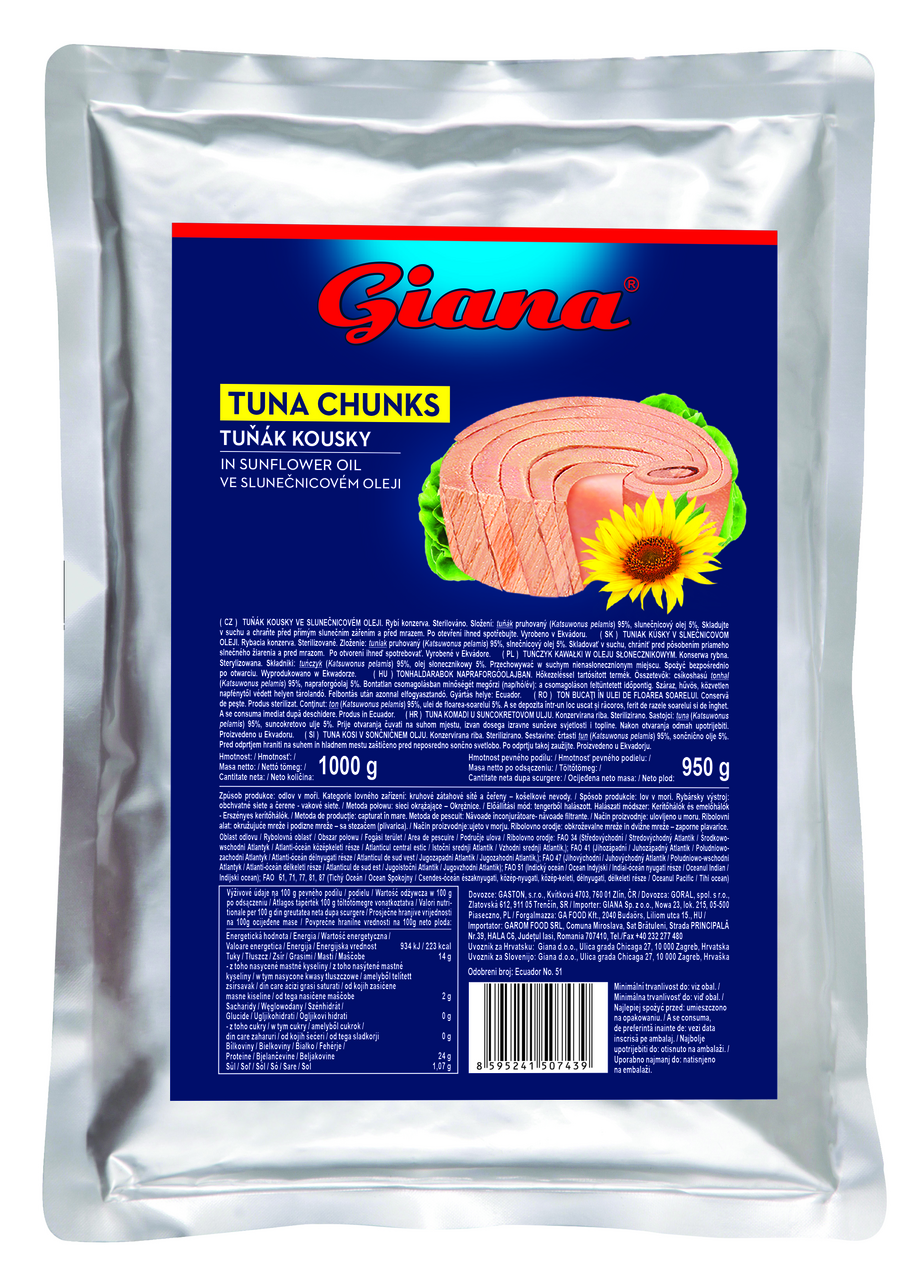 Giana Tuňák kousky v oleji 1 kg 