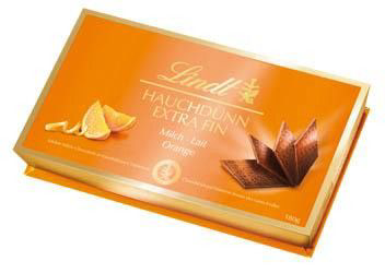 Lindt Thins čokoláda pomeranč 125 g 