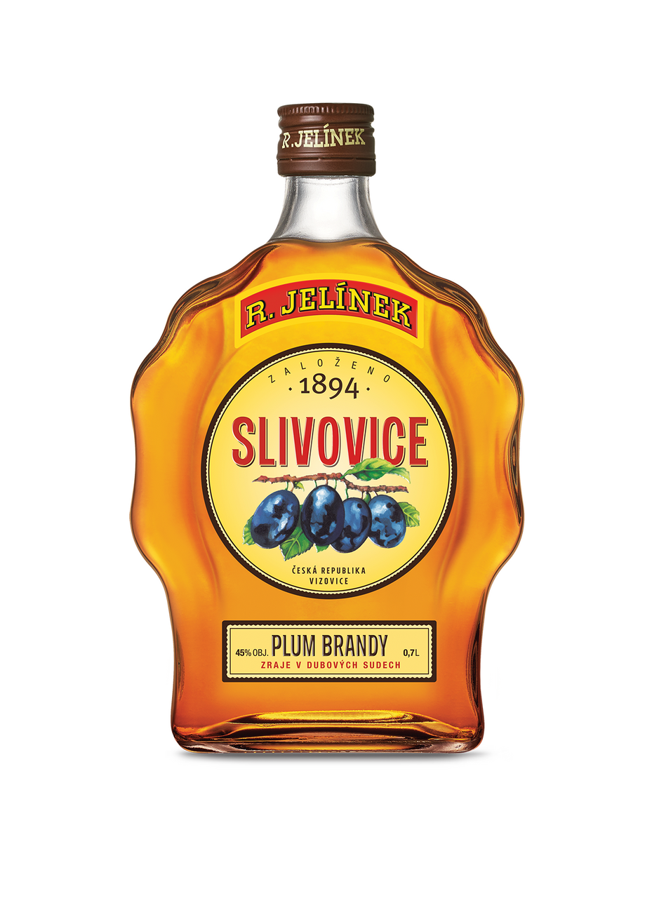 R. JELÍNEK Slivovice zlatá budík 3yo 45% 700 ml