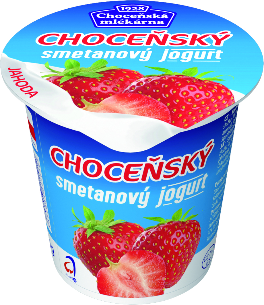 Choceňská mlékárna Choceňský Jogurt smetanový jahoda chlaz. 10 x 150 g
