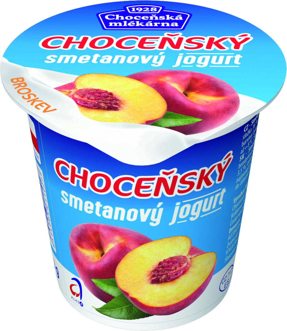 Choceňská mlékárna Choceňský Jogurt smetanový broskev chlaz. 10 x 150 g