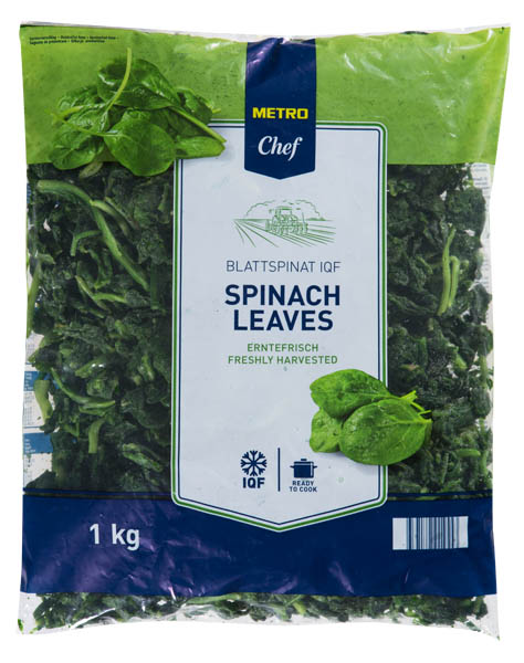 METRO Chef Špenát listový individuálně rychle zmraz. (IQF) mraž. 1 kg