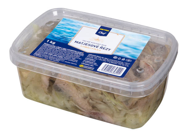 METRO Chef Matjesové řezy s cibulí (pevný podíl 800 g) chlaz. 1 kg