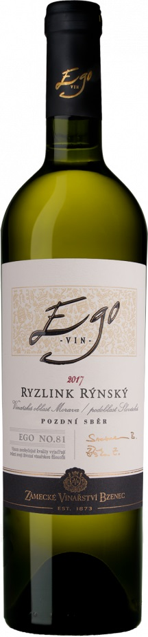EGO No. 81 Ryzlink rýnský pozdní sběr 750 ml