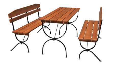 METRO PROFESSIONAL Pivní set Linz skládací dřevo/ ocel 1 ks