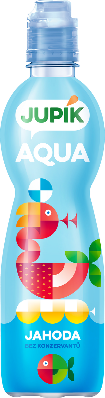 Jupík Aqua Nápoj jahoda 12 x 500 ml