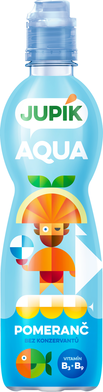 Jupík Aqua pomeranč 12 x 500 ml