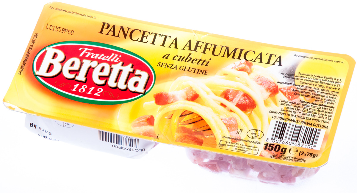 Beretta Pancetta Affumicata kostky chlaz. 150 g