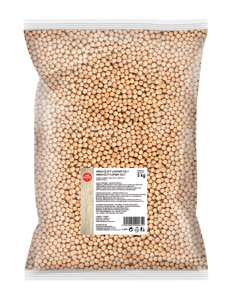 LAGRIS Hrách žlutý celý 5 kg