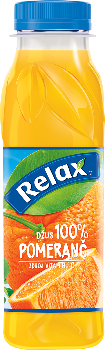 Relax Pomeranč 100% džus 12 x 300 ml PET