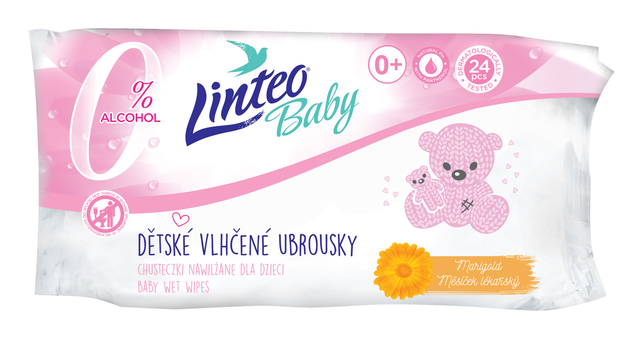 Linteo Dětské vlhčené ubrousky 24 ks