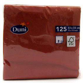 Duni Ubrousky 33 cm 2vrstvé bordó 125 ks