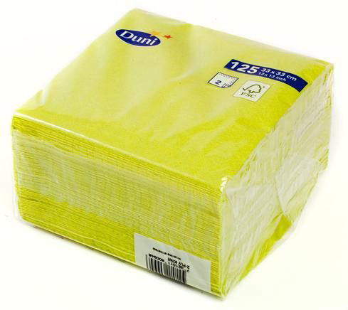 Duni Ubrousky 33 cm 2vrstvé kiwi 125 ks