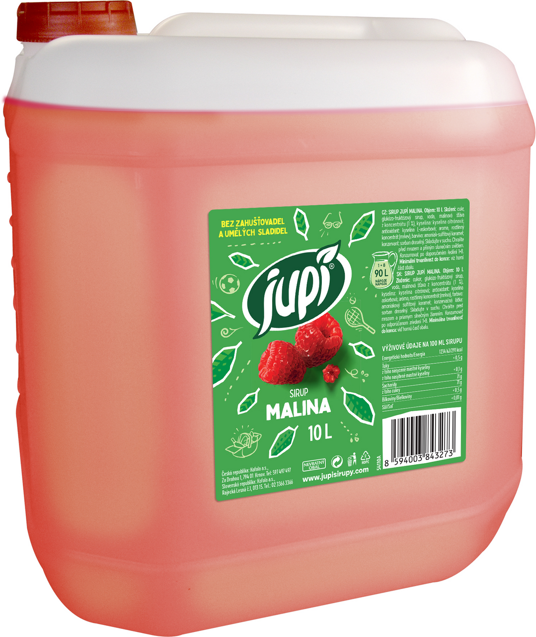 jupí Sirup malinový 10 l
