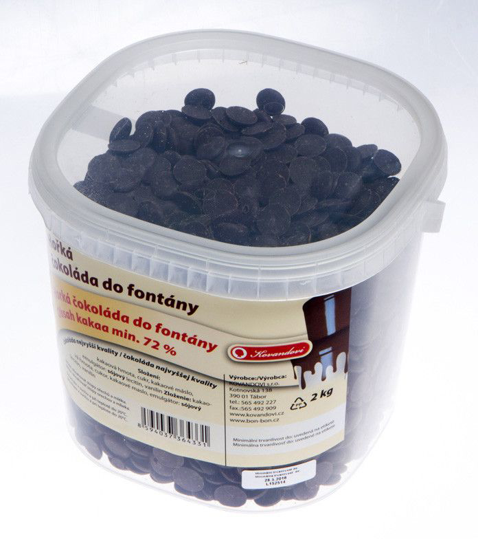 KOVANDOVI Čokoláda do fontány hořká 72% 2 kg