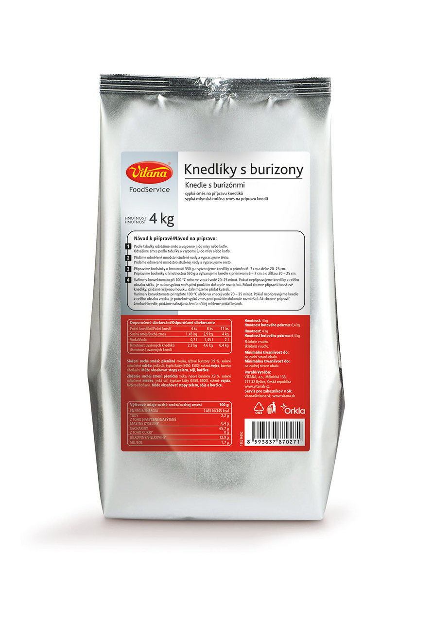 Vitana Knedlíky s burizony 4 kg 