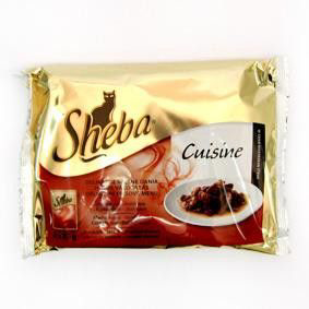 Sheba Cuisine hovězí+kuřecí pro kočky 4 x 85 g