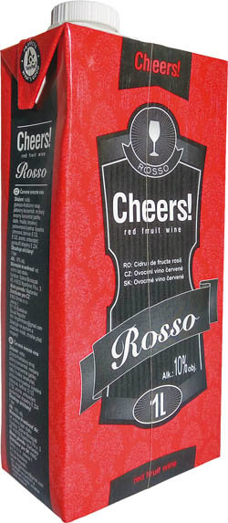 Cheers! Víno červené ovocné 12 x 1 l