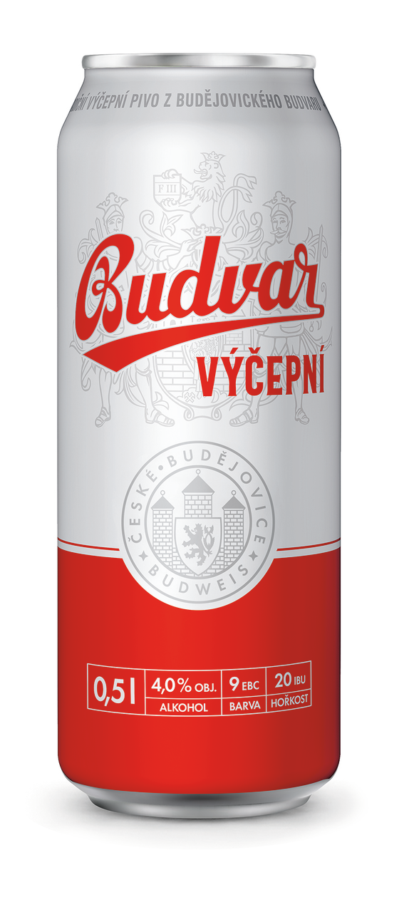 Budvar Výčepní Pivo 24 x 500 ml plech