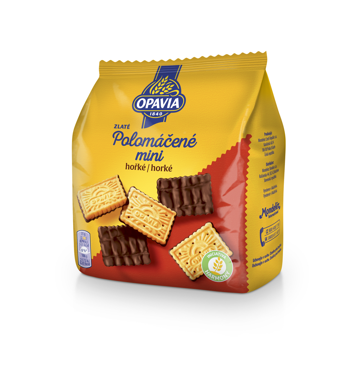 OPAVIA Zlaté polomáčené sušenky mini hořké 12 x 145 g