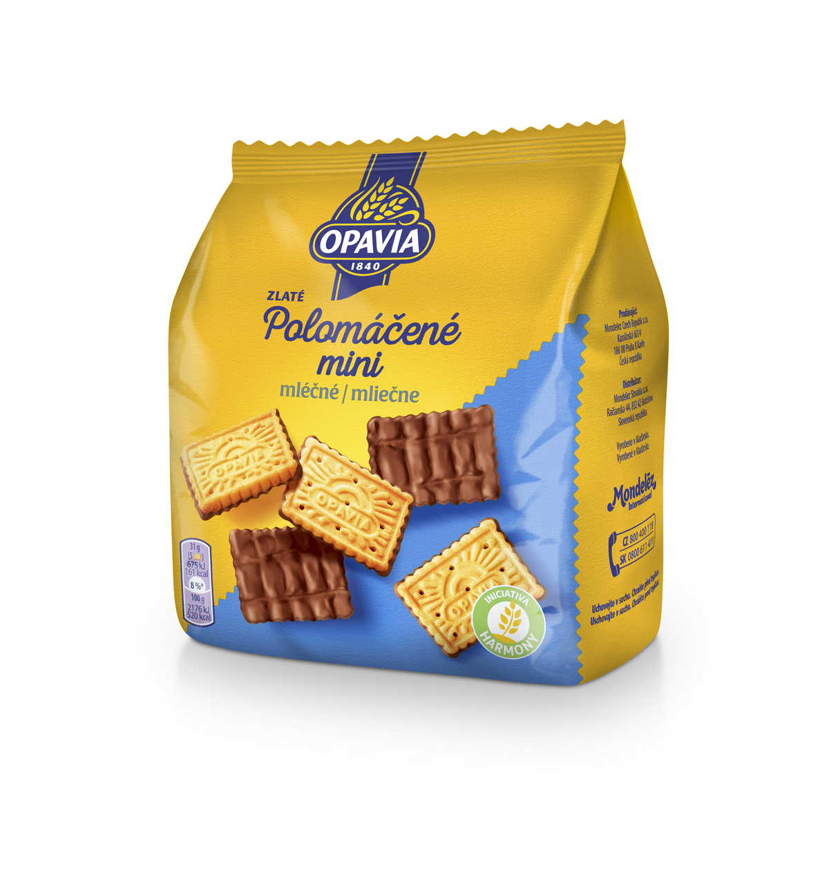 OPAVIA Zlaté polomáčené sušenky mini mléčné 12 x 145 g
