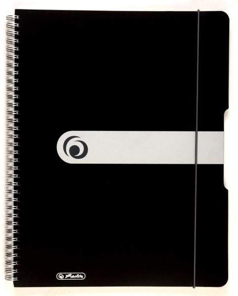 herlitz Blok spirálový A4/80L čtverečkovaný černý 1 ks