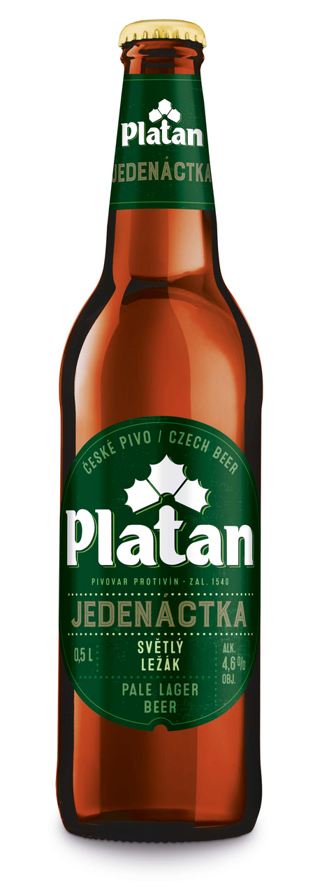 Platan Pivo 11°světlý ležák 20 x 500 ml vratná láhev