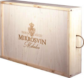 MIKROSIVÍN Mikulov Flower Line 6 x 750 ml dřevěná dárková sada