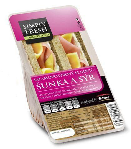 SIMPLY FRESH Sandwich šunka a sýr chlaz. 209 g