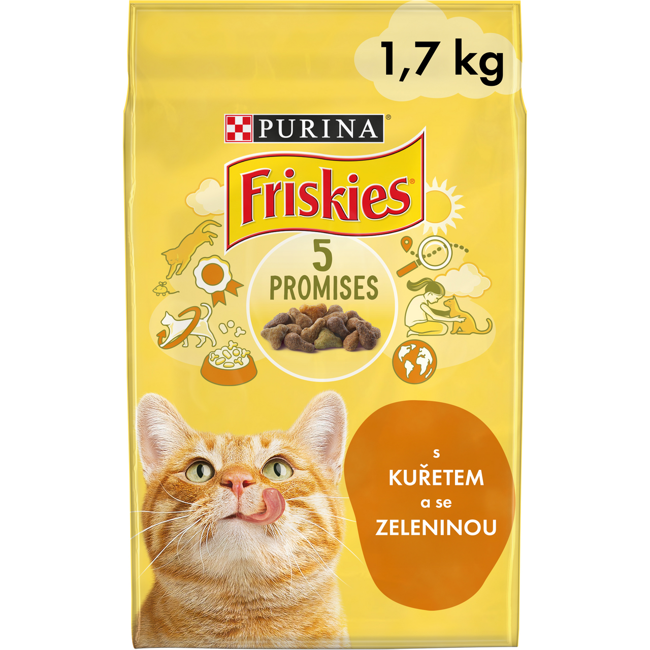 Friskies granule pro kočky kuře 1,7 kg