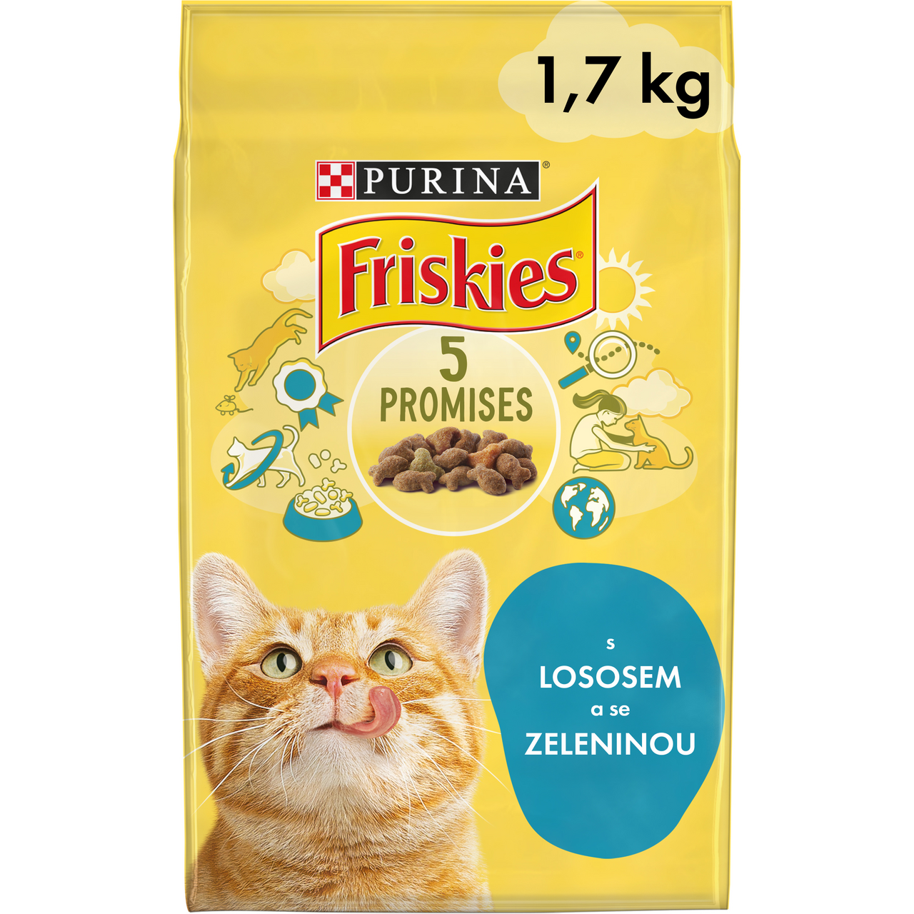 Friskies granule pro kočky losos 1,7 kg