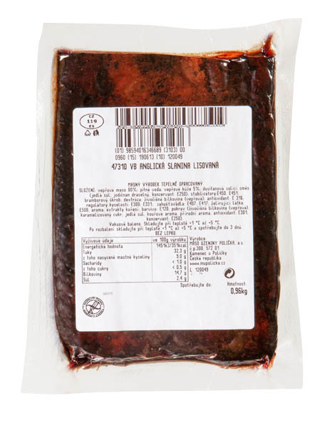 MK POLIČKA Slanina anglická lisovaná chlaz. váž. cca 1,2 kg
