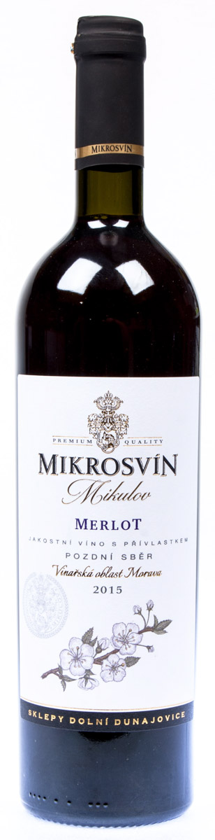 MIKROSVÍN Mikulov Flower Line Merlot pozdní sběr 6 x 750 ml