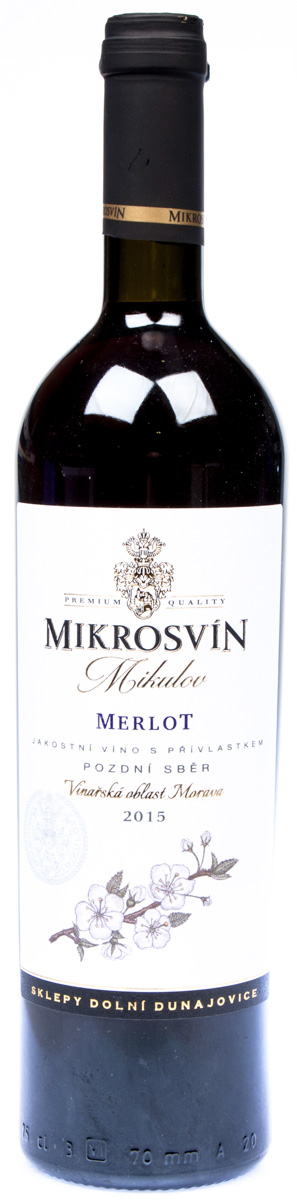 MIKROSVÍN Mikulov Flower Line Merlot pozdní sběr 6 x 750 ml