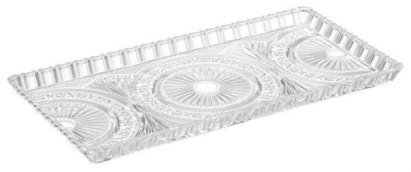 Podnos Design křišťál 34 x 18 cm 1 ks