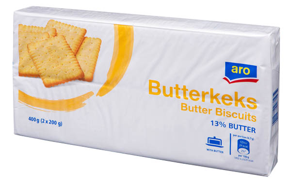 aro Máslové sušenky 13 % (2 x 200 g) 400 g