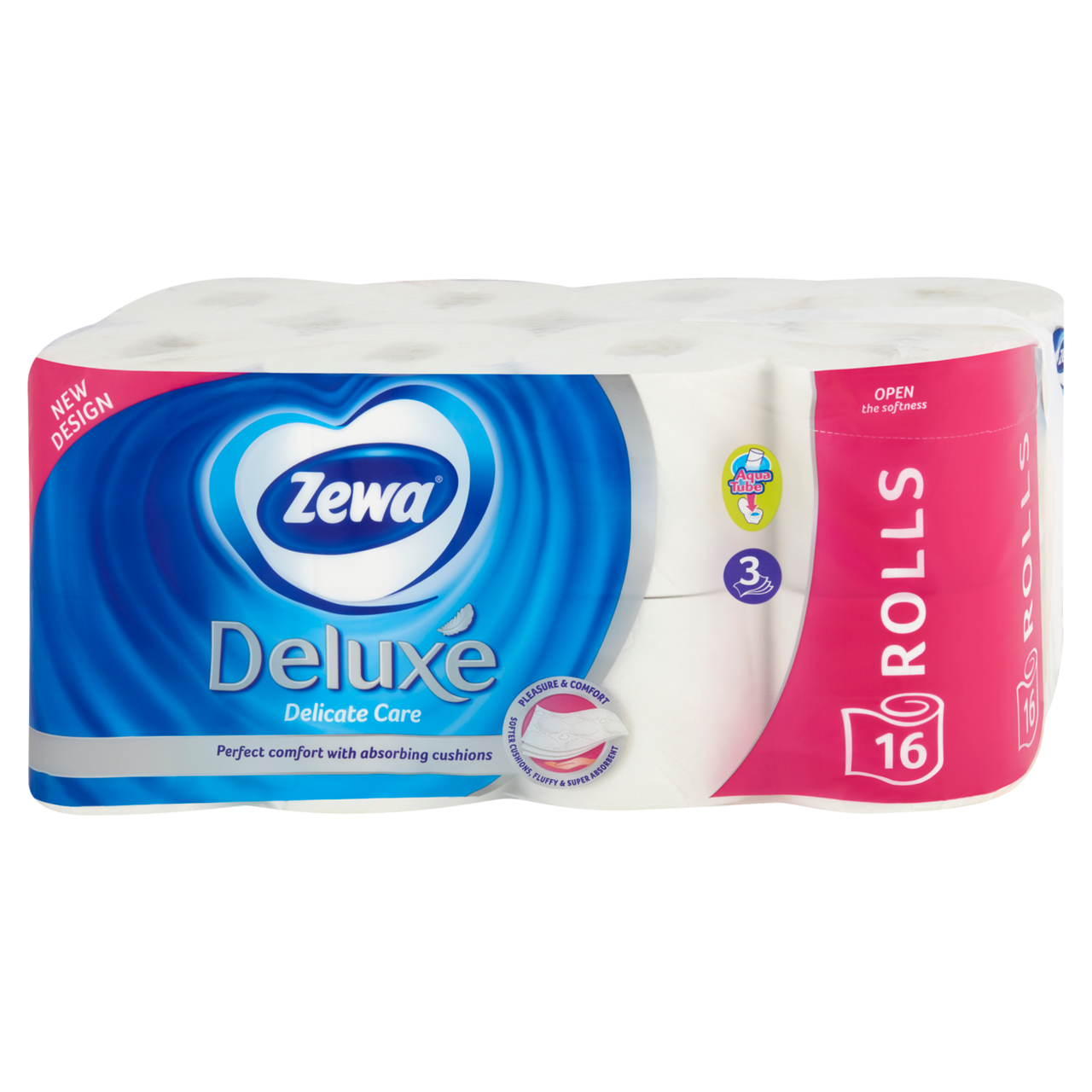 Zewa Deluxe Delicate Care Toaletní papír 3vrstvý 150 útžků 19,3 m 16 ks