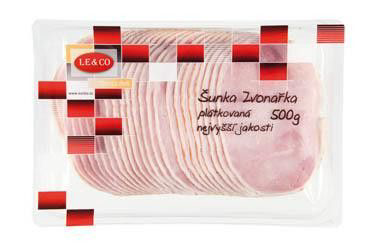LE&CO Šunka Zvonařka nejvyšší jak. plátky chlaz. 500 g