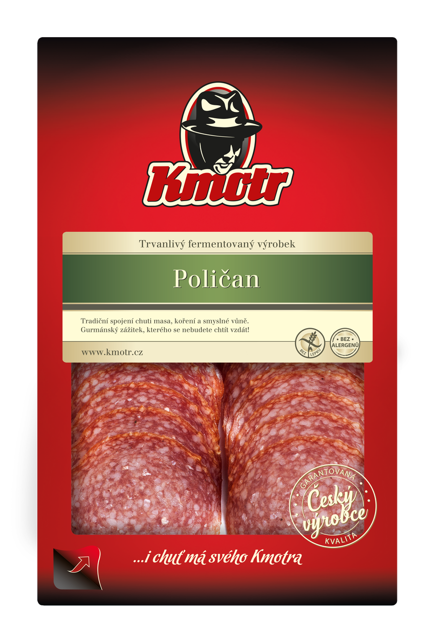 Kmotr Poličan salám plátky chlaz. 75 g