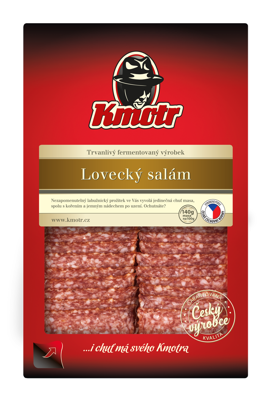 Kmotr Lovecký salám plátky chlaz. 75 g