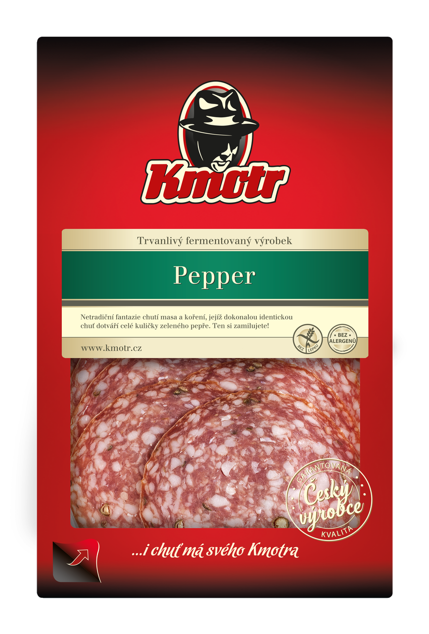Kmotr Salám Pepper plátky chlaz. 75 g