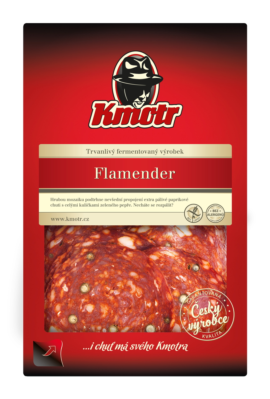Kmotr Salám Flamender plátky chlaz. 75 g