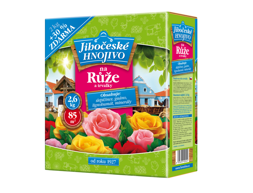 NOHEL-GARDEN Jihočeské hnojivo Růže, trvalky 2 kg + 30 % 1 ks