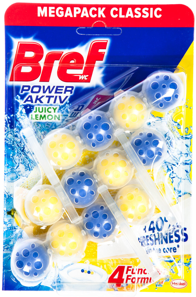 Bref WC Power Aktiv blok juicy lemon 3 x 50 g