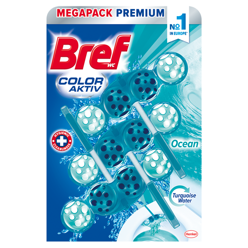 Bref WC Color Aktiv Ocean Turquoise Water 3 x 50 g